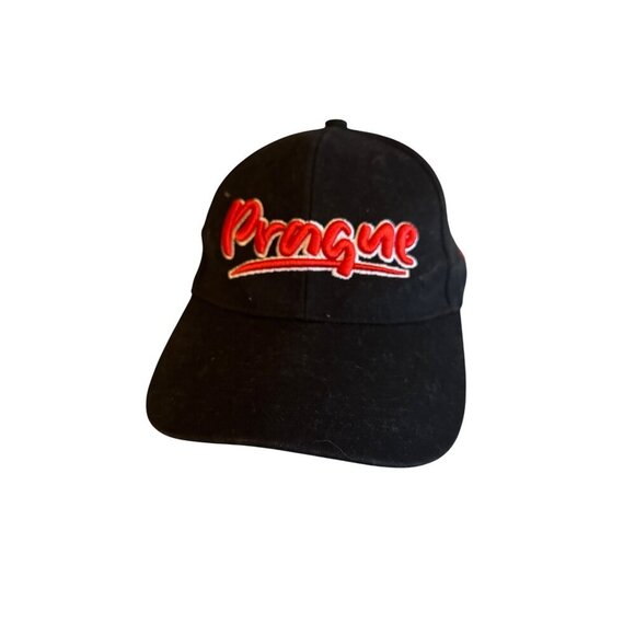 Prague Embroidered Black Baseball Cap Adjustable Strap Suvenyry European Souveni - Picture 1 of 5